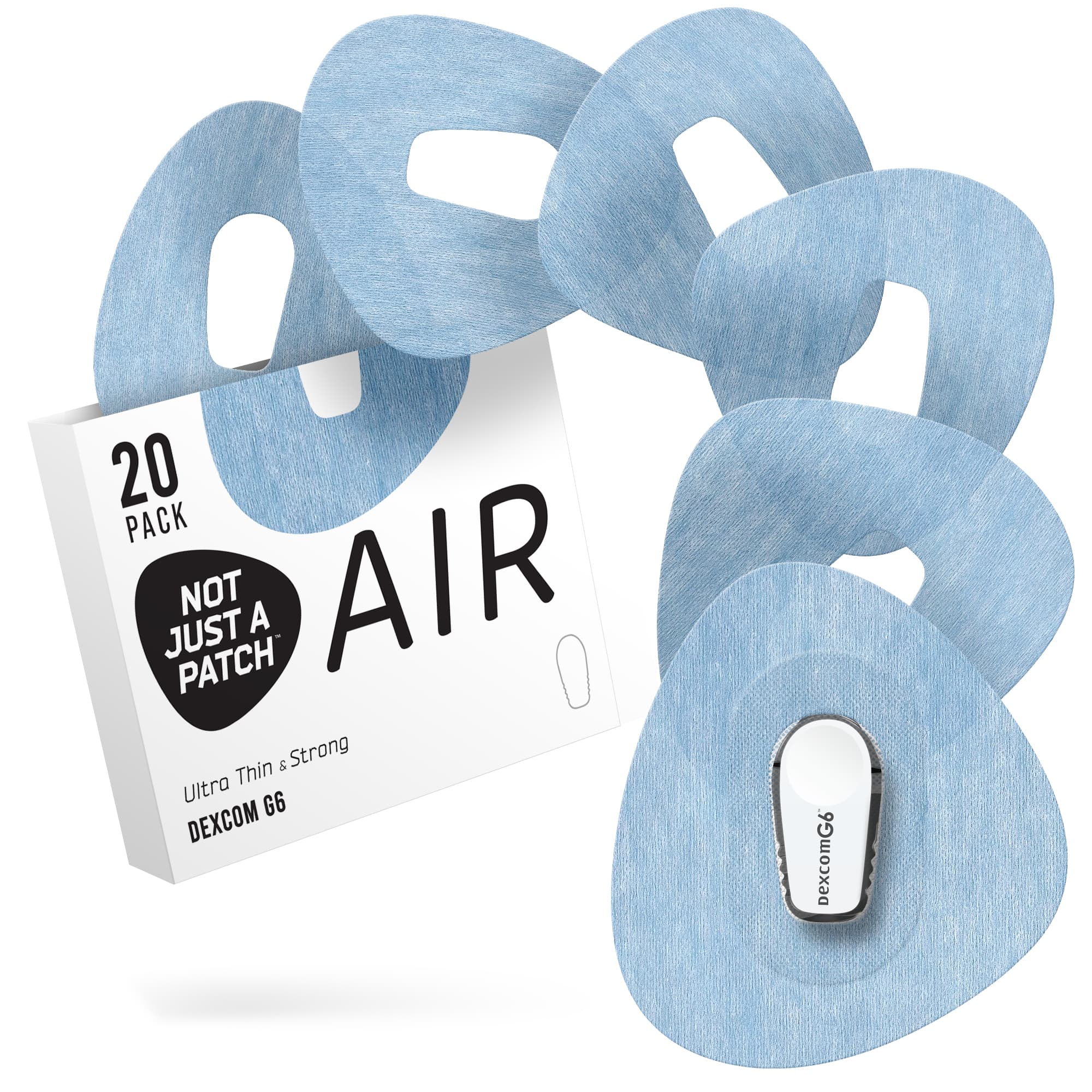 Air Patches for Dexcom G6 – Blue – 20 pack