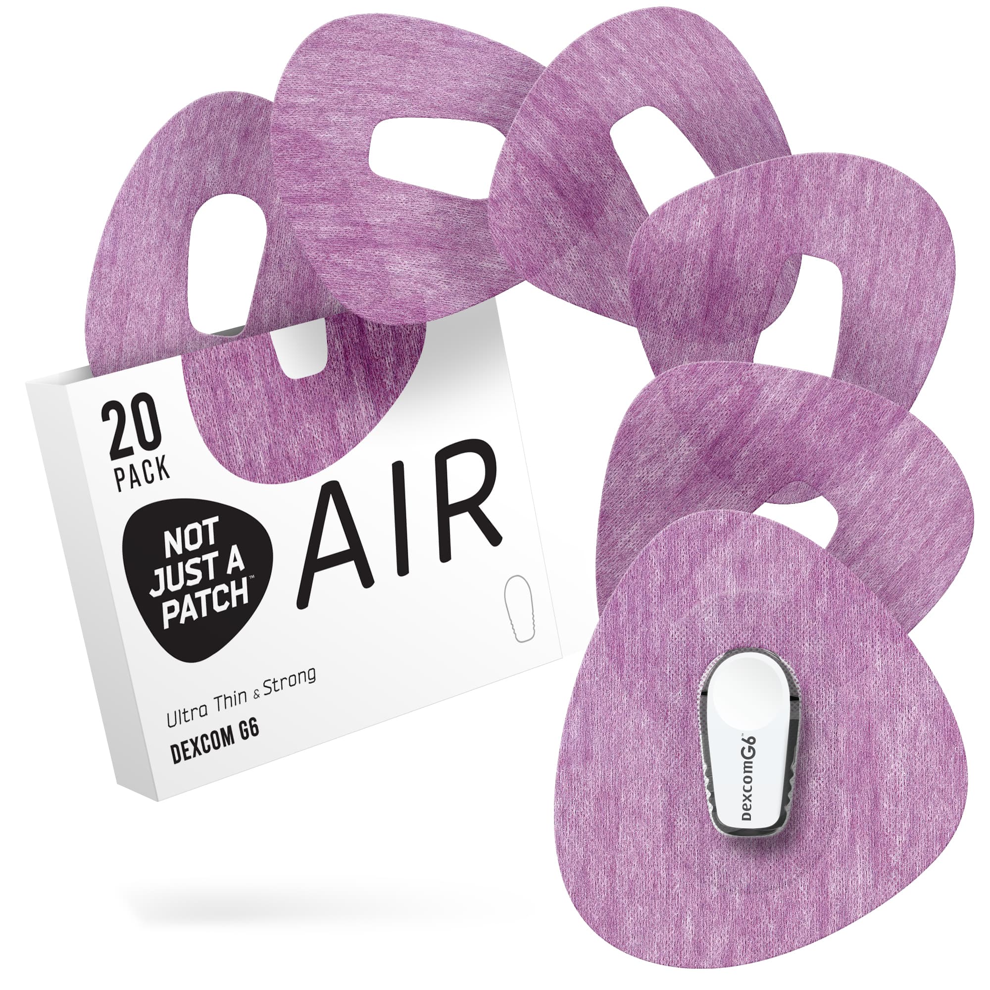 Air Patches for Dexcom G6 – Purple – 20 pack