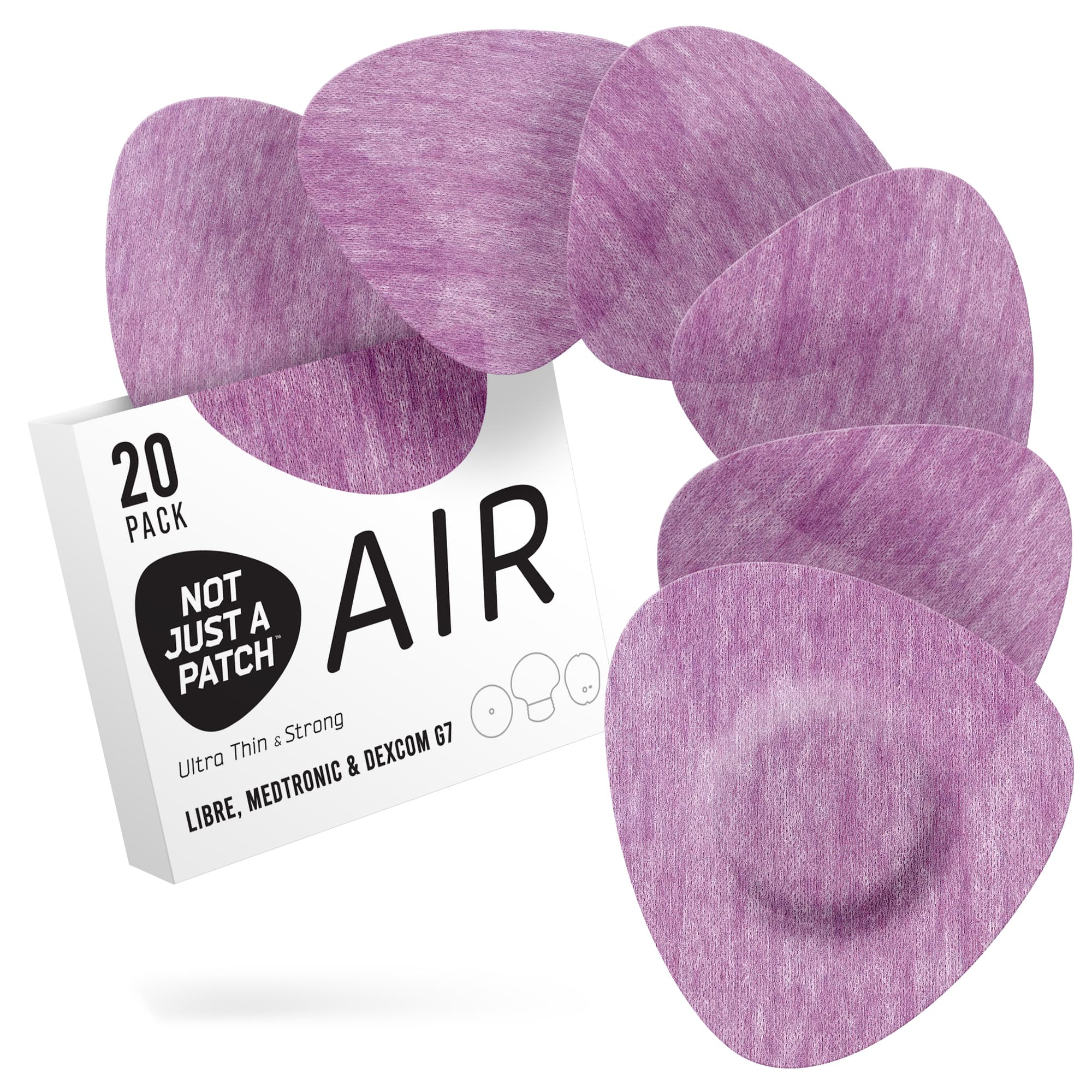 Air Patches for Freestyle Libre 1 &amp; 2 | Medtronic | Simplera | Lingo – Purple – 20 pack - thumbnail 6