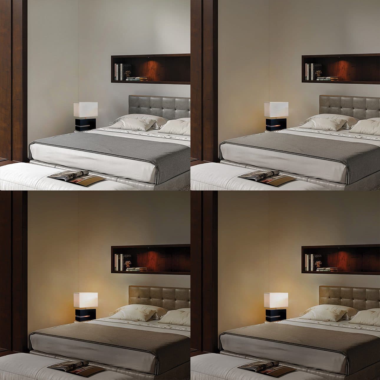 Zen Reclining Table Lamp with Nightlight – 20″, 4-Way Switch - thumbnail 4