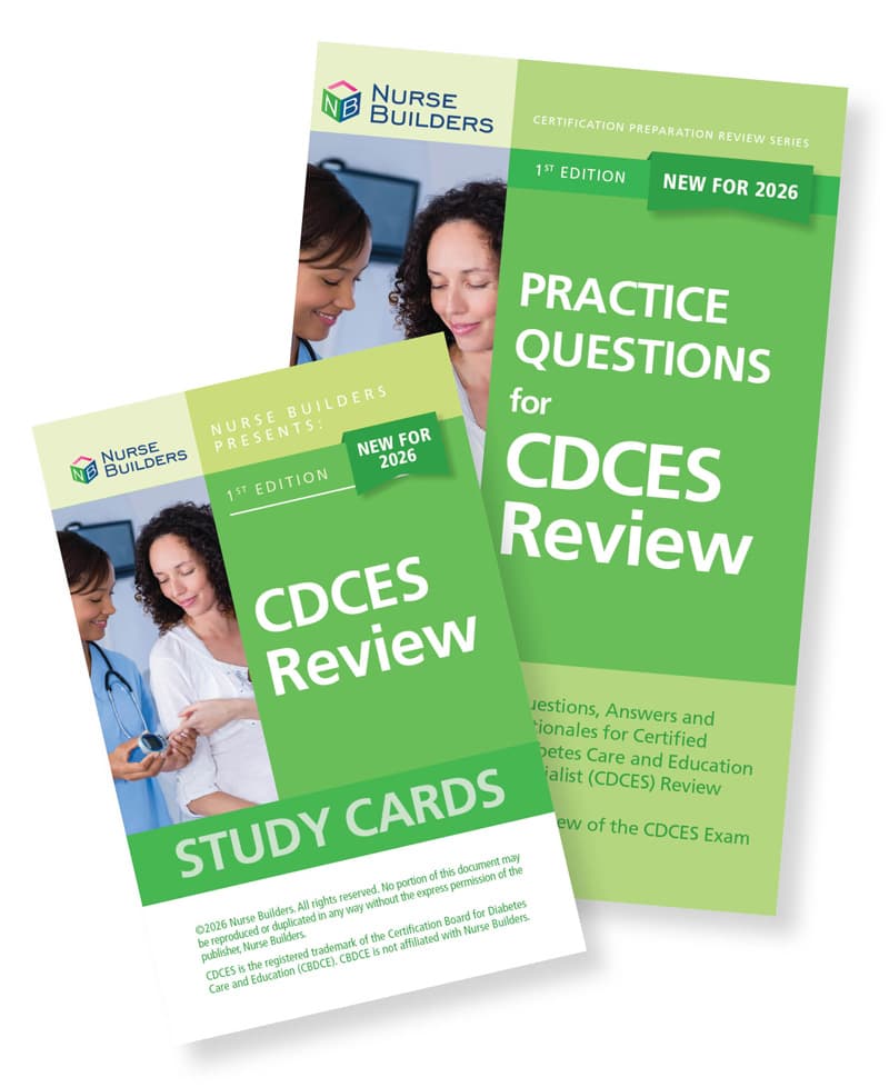 Save by purchasing the 2-part CDCES Review Study Pack which includes: