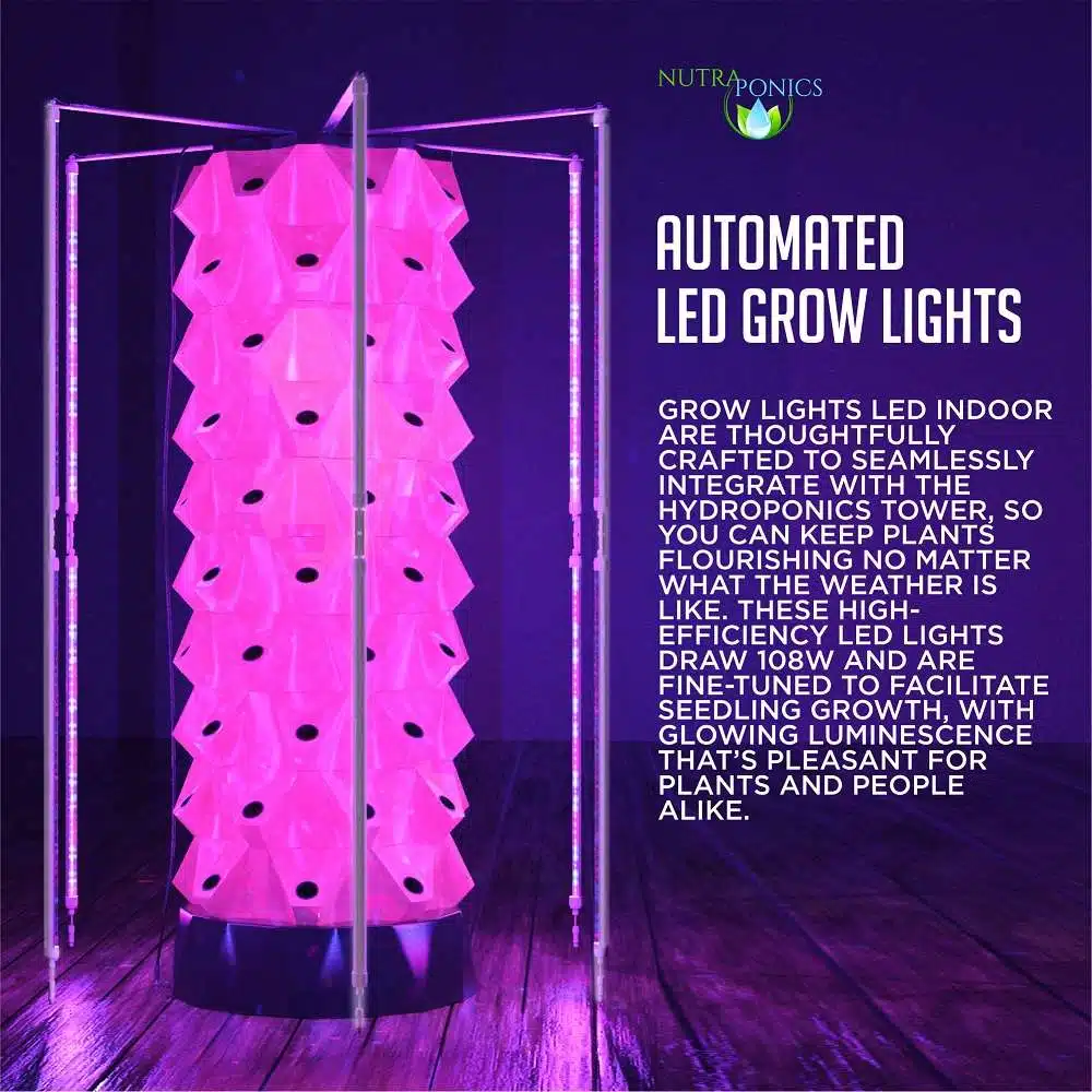 Aeroponic Tower Garden with LED  Grow Lights - thumbnail 2