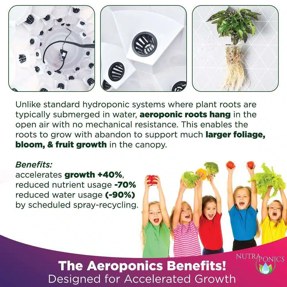 Aeroponic Tower Garden with LED  Grow Lights - thumbnail 9