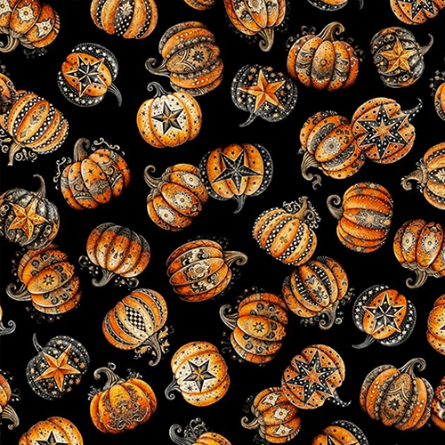 QT Fabrics Jeepers Creepers Decorative Pumpkin Toss