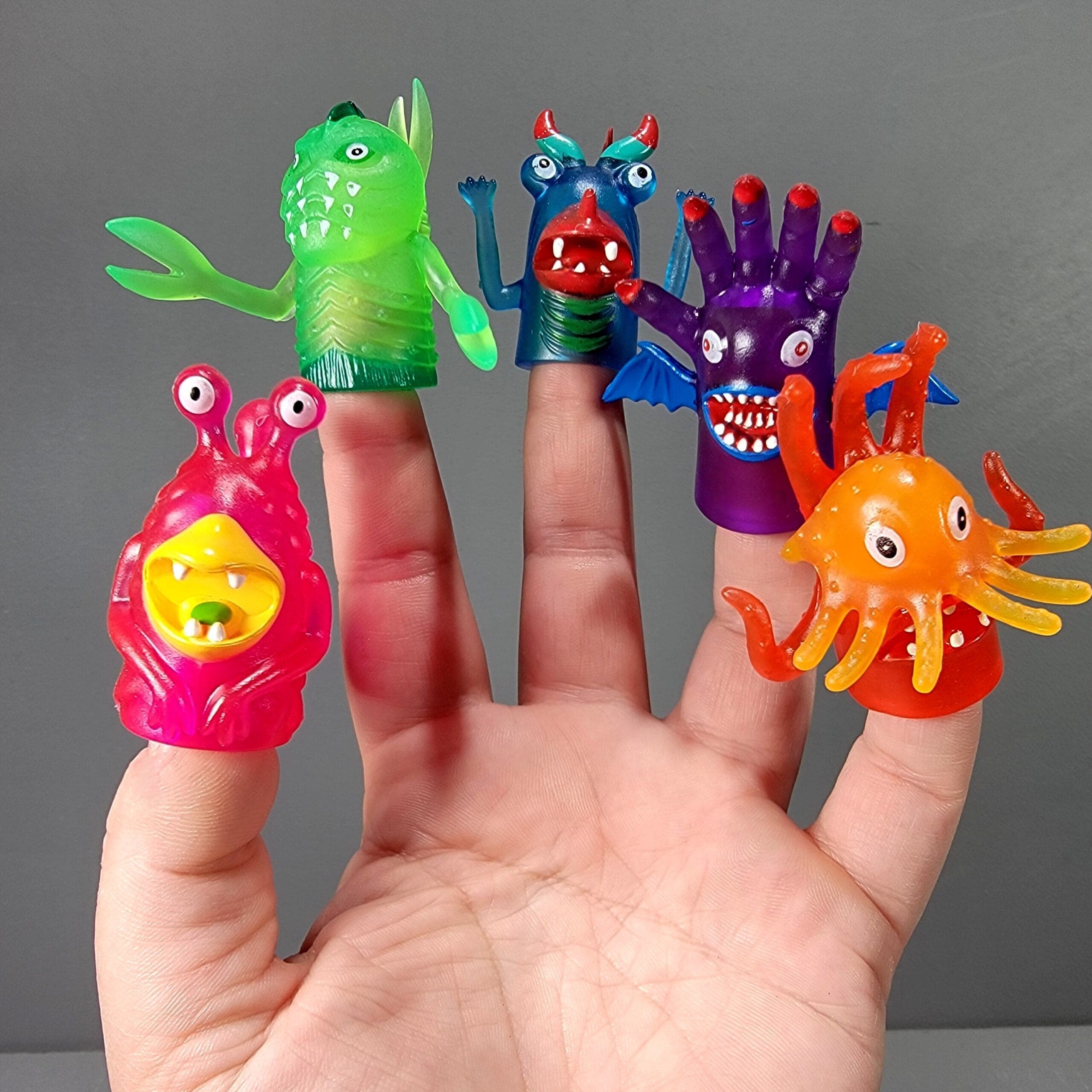X5 Finger Monsters, Finger Puppet Toy Set - thumbnail 4
