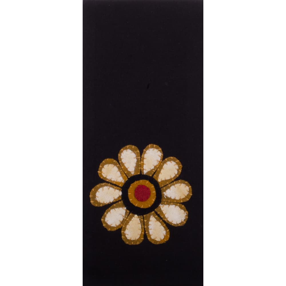Primitive Petals Black Towel