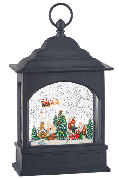 Flying Santa Lighted Water Lantern 11″