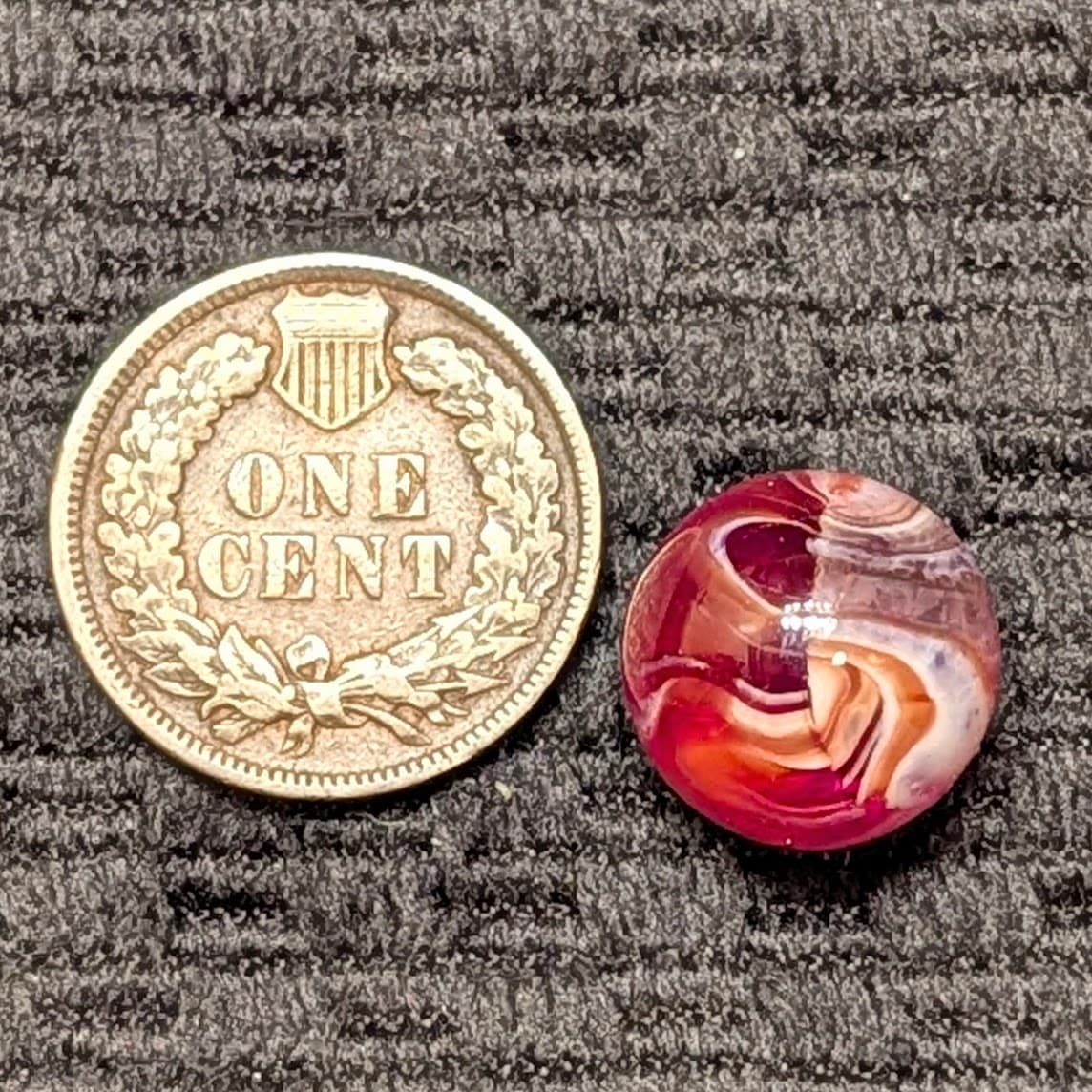 Rare 1/2″ Peewee Red CAC Hand-Gathered Slag!