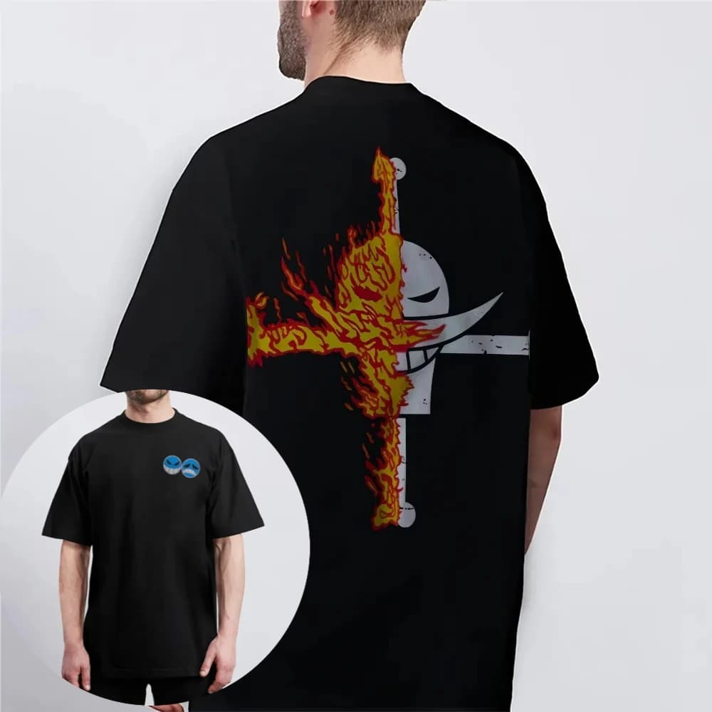 Clearance – Ace And Whitebeard Flaming Shirt