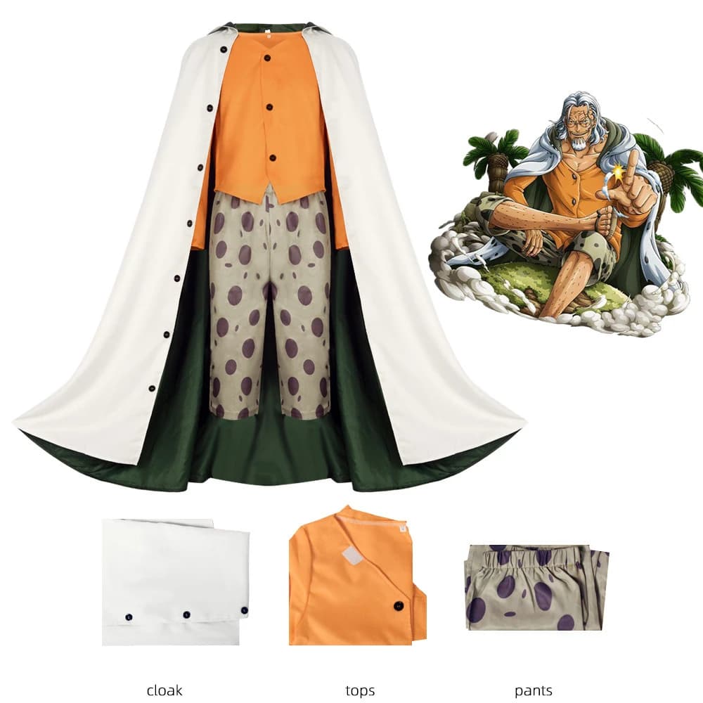 Silvers Rayleigh Cosplay Costume: Dark King 3-Piece Set