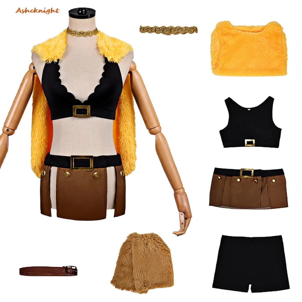 Nami Elbaf Cosplay Costume: Viking Shawl & Skirt Set