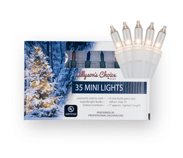 35 Clear Light Set, White Wire