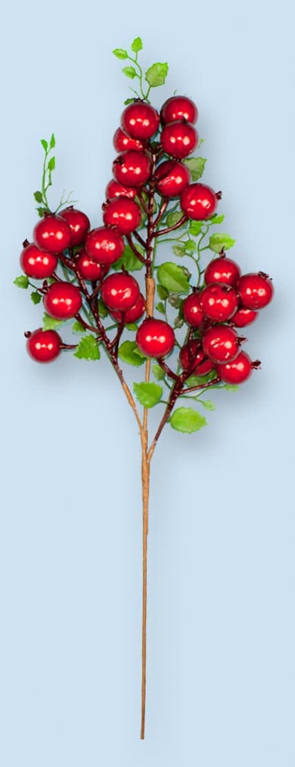 23″ Large Red Berry Spray