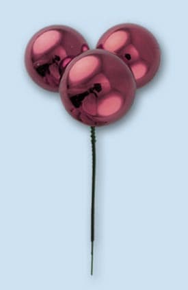 40mm Plastic Tri-Cluster Pick – Burgundy