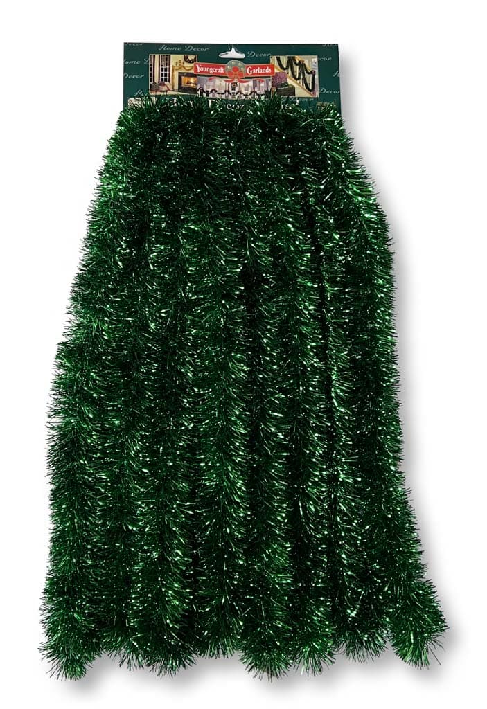 30′ Tinsel Garland – Green