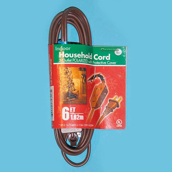 6′ Extension Cord – Brown