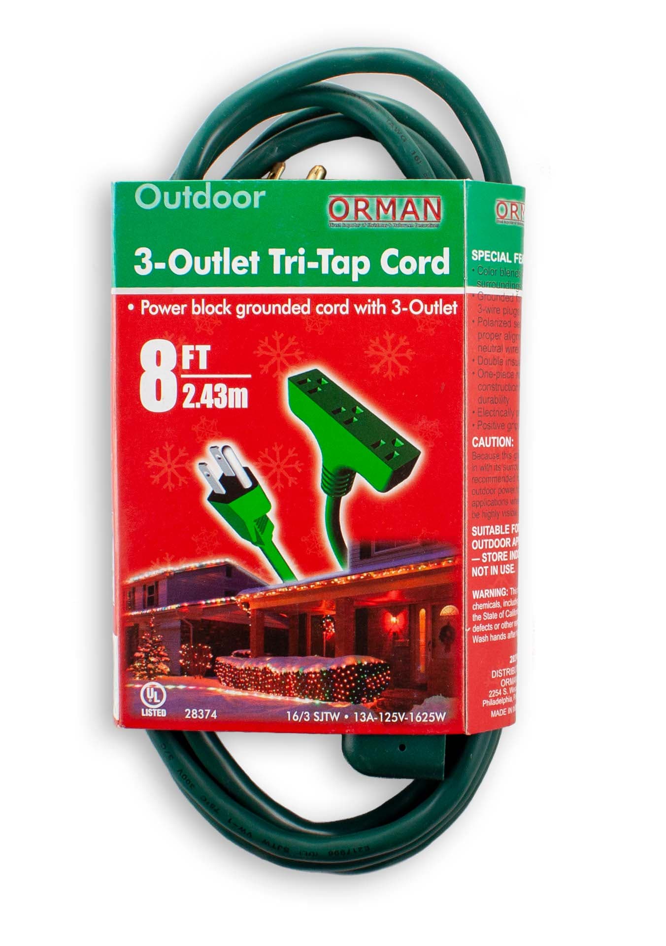 8′ 3 Outlet Tri-tap