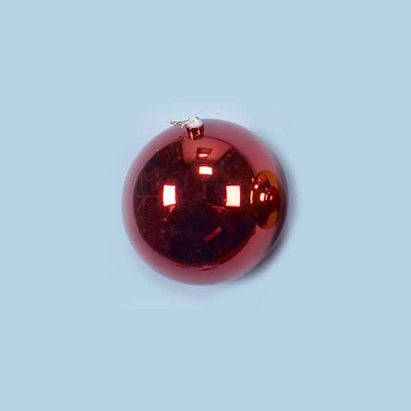 200mm Shatterproof Shiny Plastic Balls – Red
