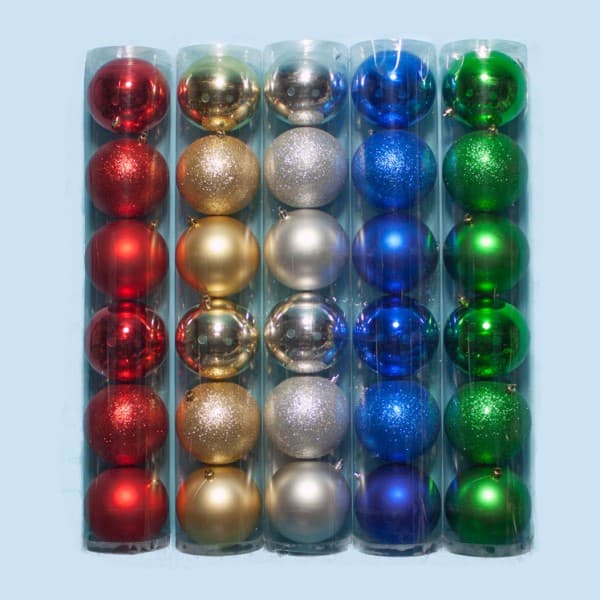 6Pk 100mm Assorted Plastic Balls