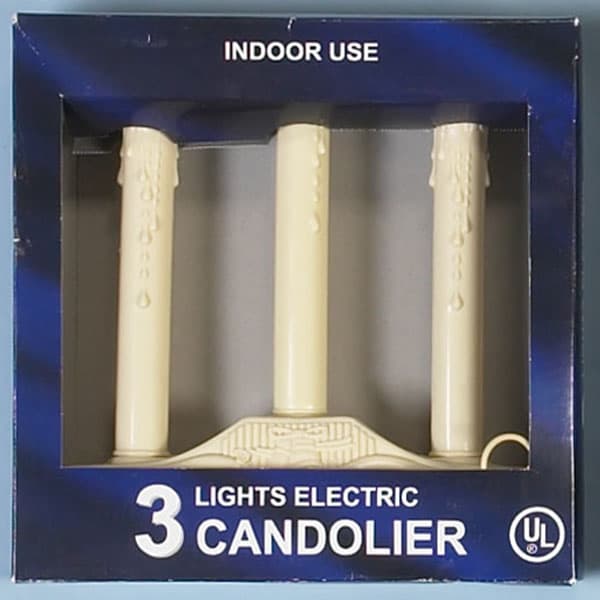 3 Light Electric Ivory Candle