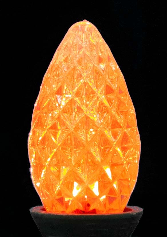 C7 Faceted LED Bulb – Amber (Orange)