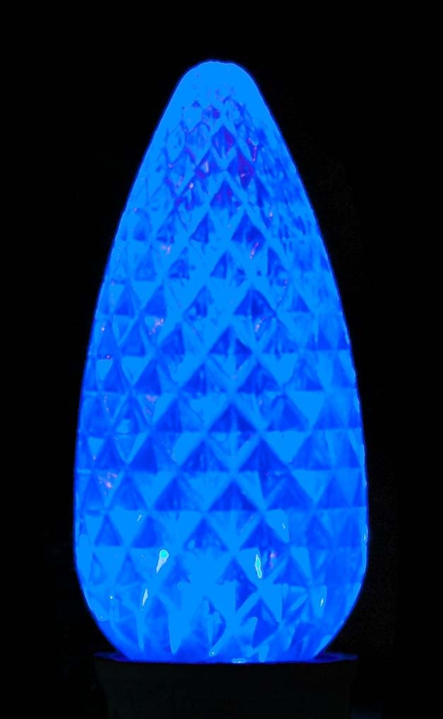 C9 Faceted LED Bulb – Blue