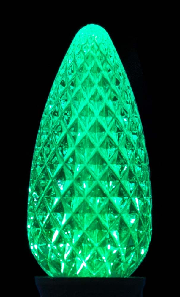 C9 Faceted LED Bulb – Green