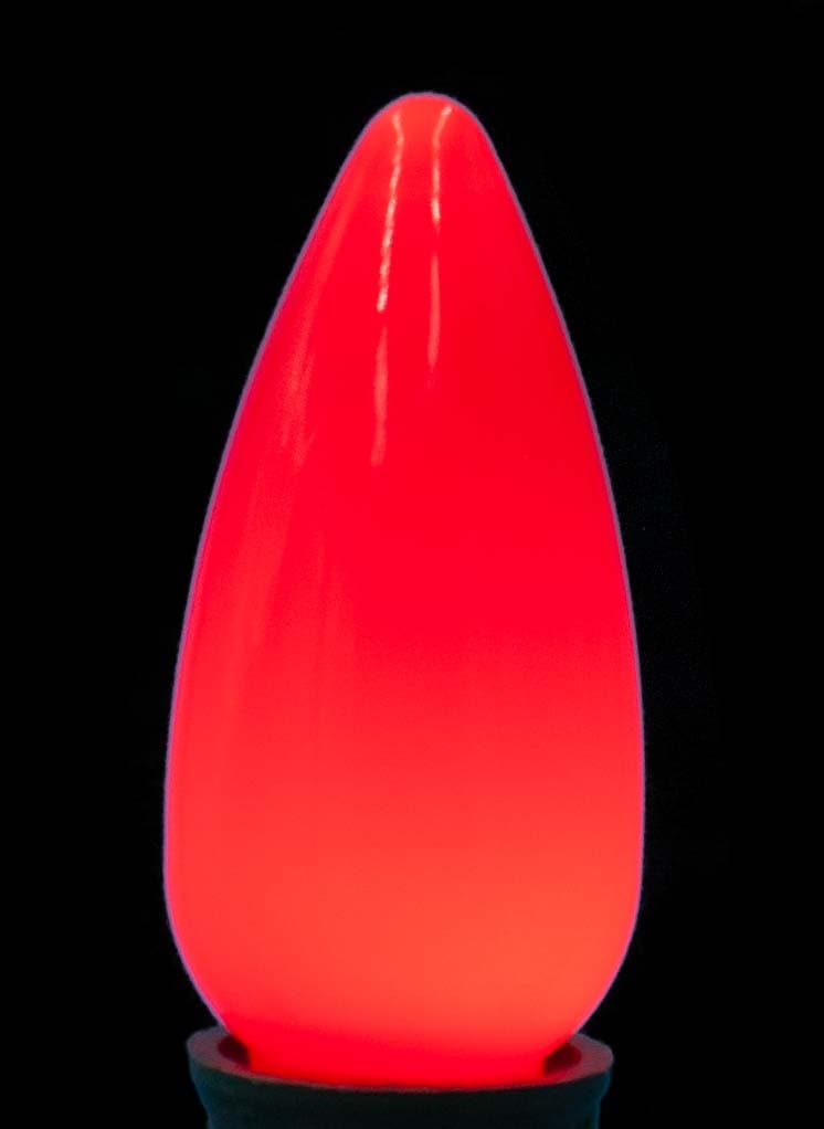 C9 Smooth Opaque LED Bulb – Red