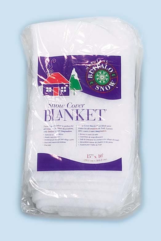 Buffalo Snow White Rolled Snow Blanket