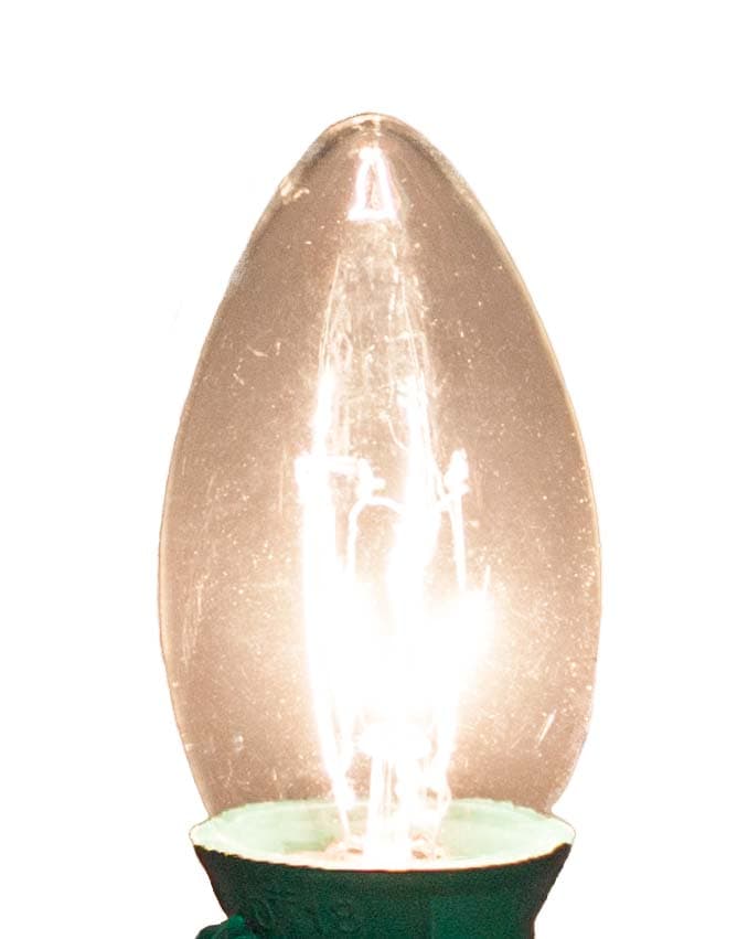 C9 Incandescent Twinkle Bulb – Clear