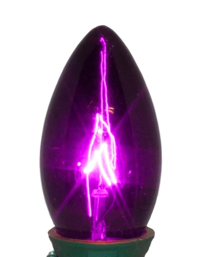 C9 Incandescent Twinkle Bulb – Trans. Purple