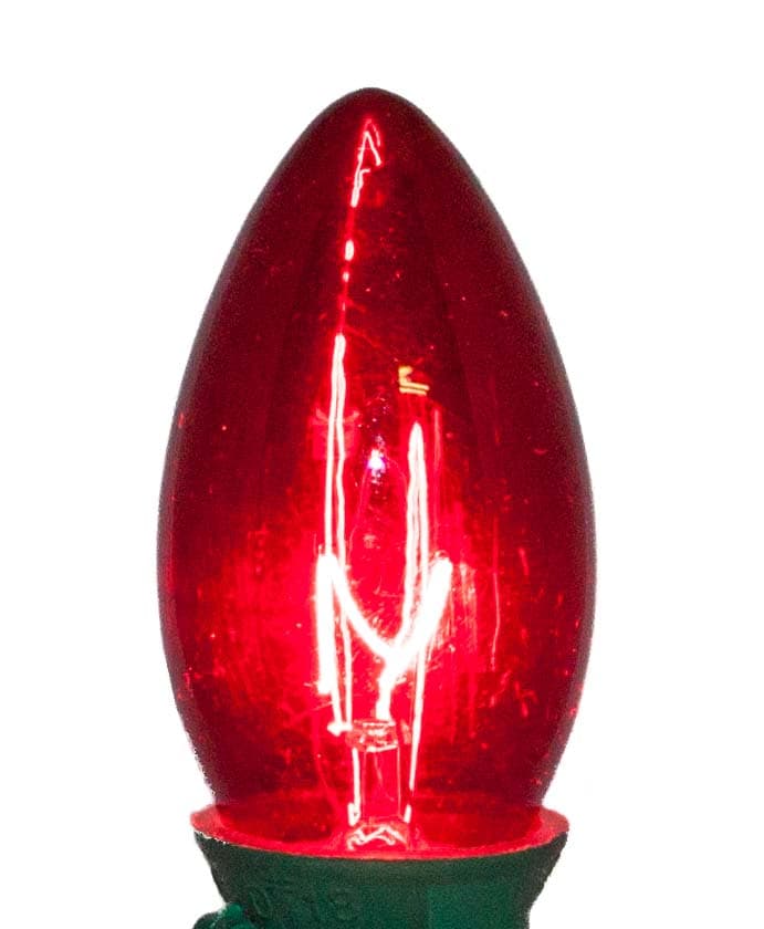 C9 Incandescent Bulb – Trans. Red