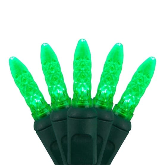 50 LED M5 4″ Spacing – Green Wire, Green