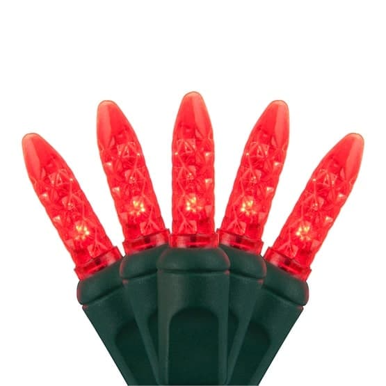 50 LED M5 4″ Spacing – Green Wire, Red