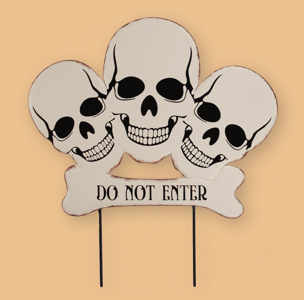 22″ Metal Skull Stake