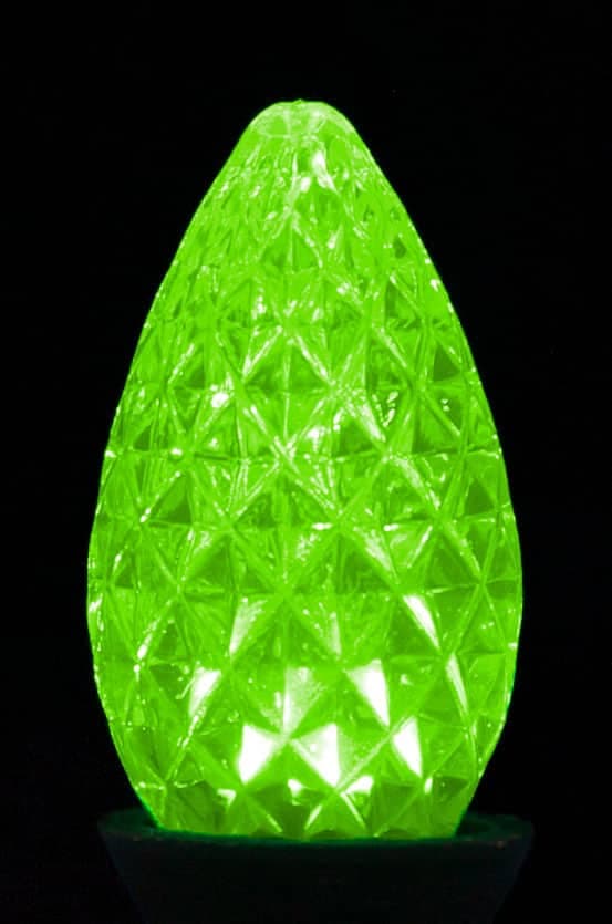 C7 Faceted LED Bulb – Lime Green