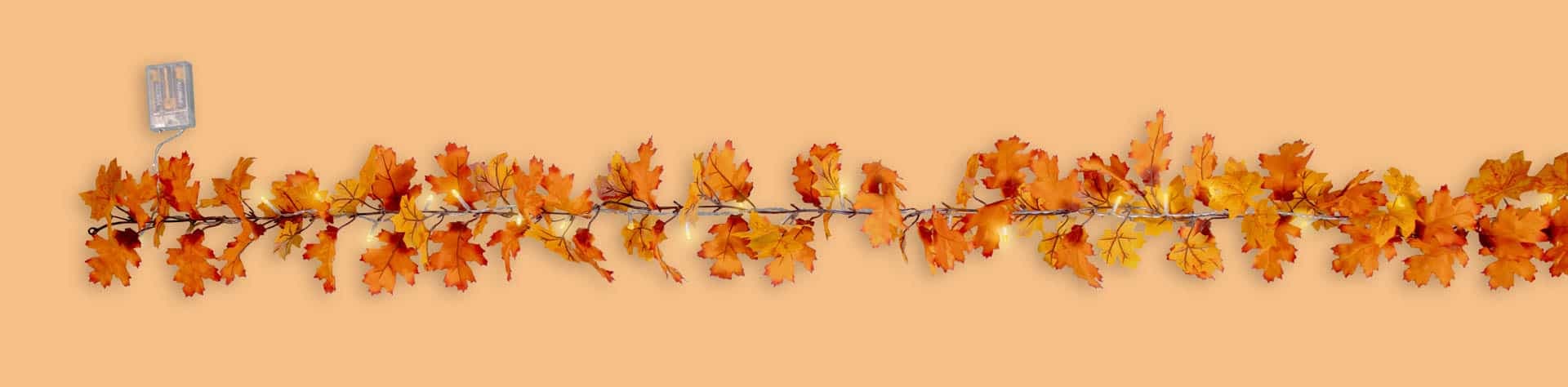 6′ Prelit Battery Operated Fall Garland