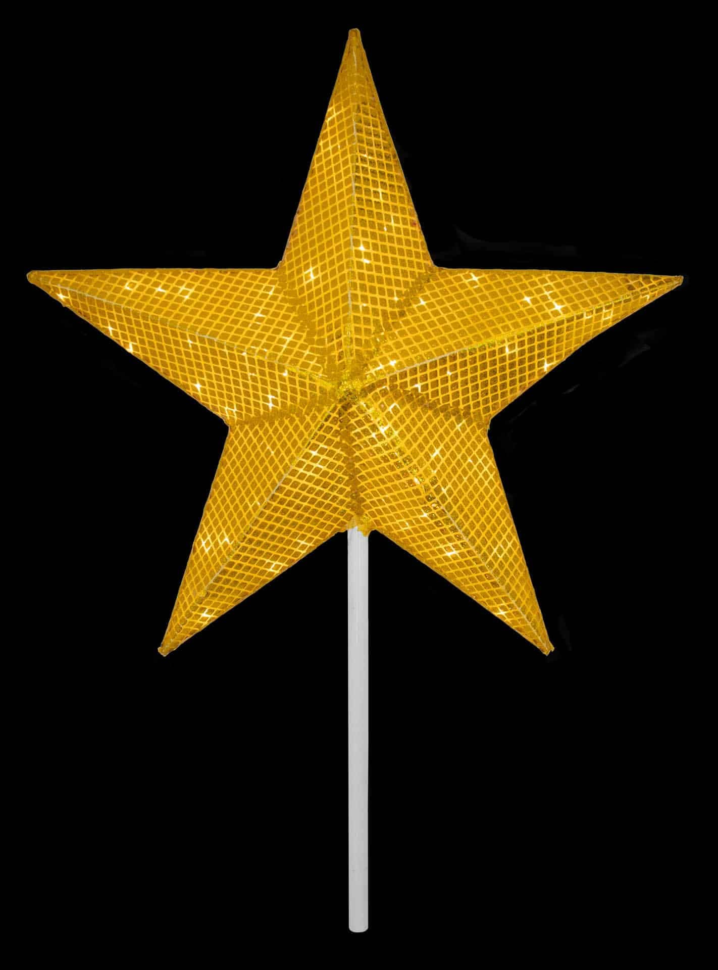 24″ LED Gold Star Tree Topper