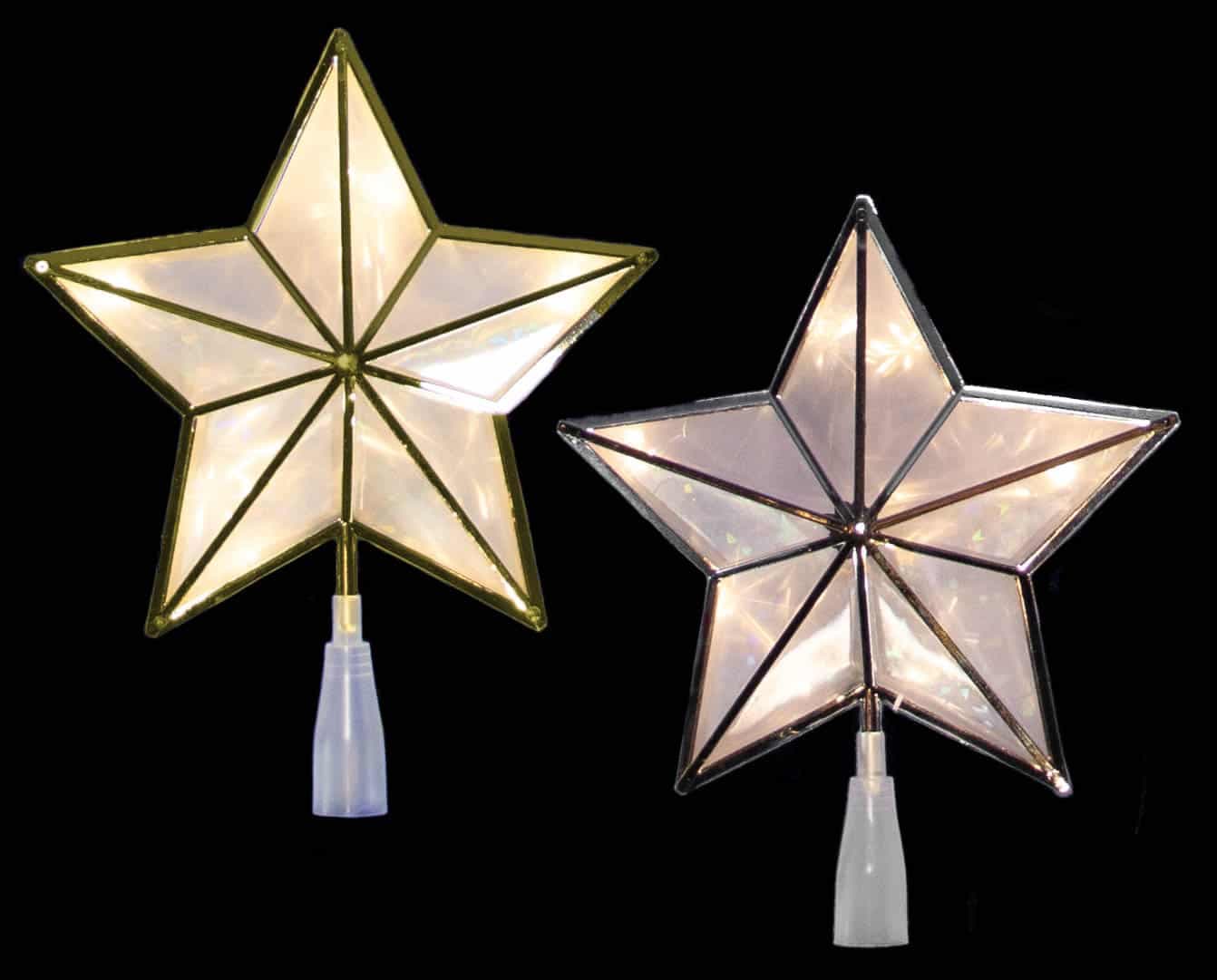 9″ Frosted Faux Glass Star Tree Topper