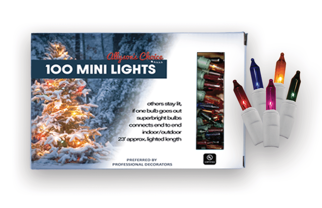 100 Multi Light Set, White Wire