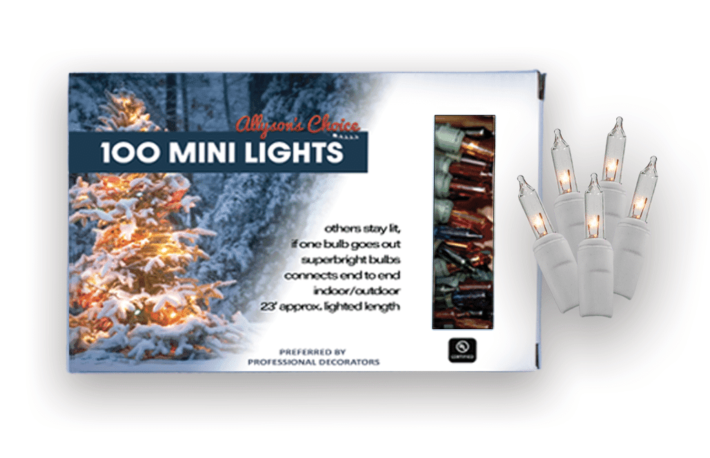 100 Clear Light Set, White Wire