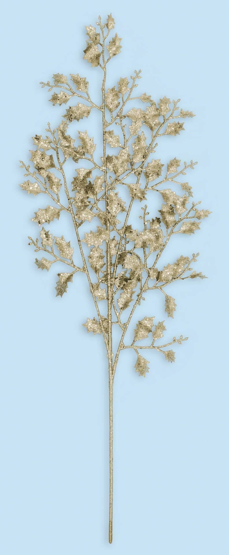 30″ Glitter Holly Spray – Gold