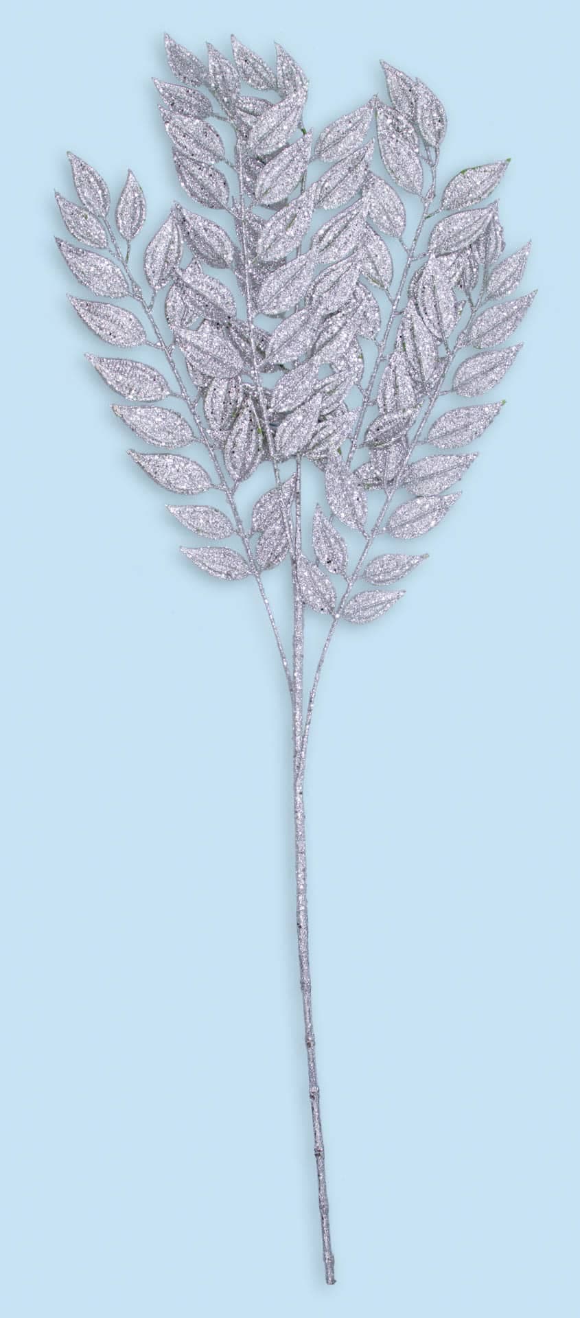 30″ Glitter Ruscus Spray – Silver