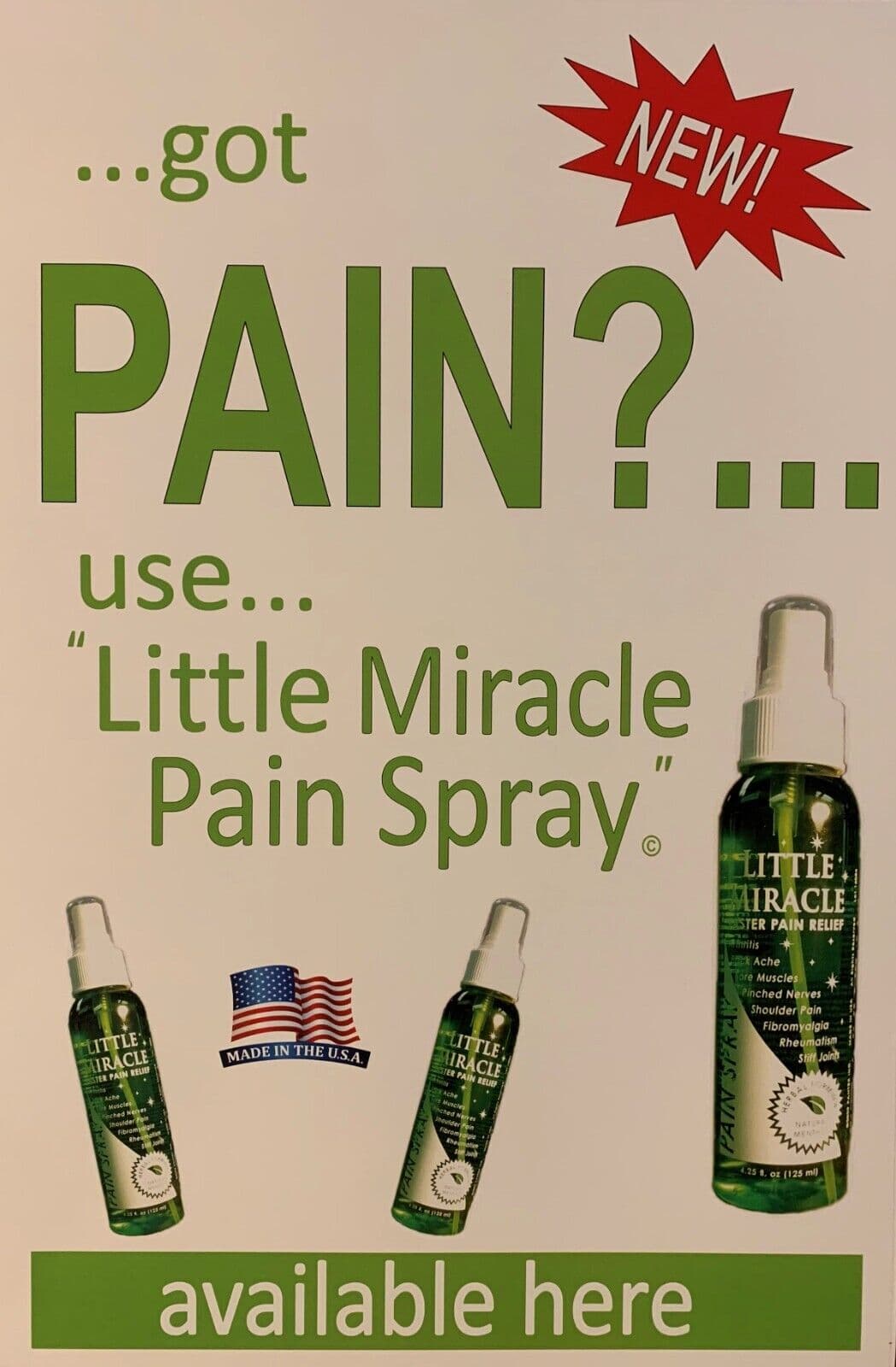Little Miracle Pain Spray 4.25oz - thumbnail 3