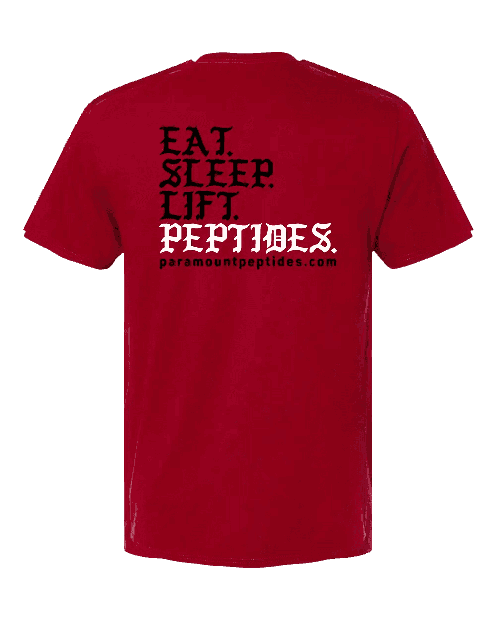 Eat. Sleep. Lift. Peptides. T-Shirt – Red
