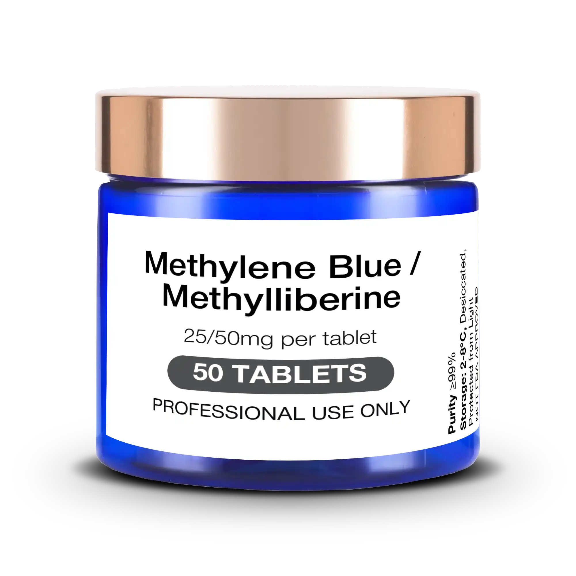 Methylene Blue (25mg) / Methylliberine (50mg) x 50 Tablets
