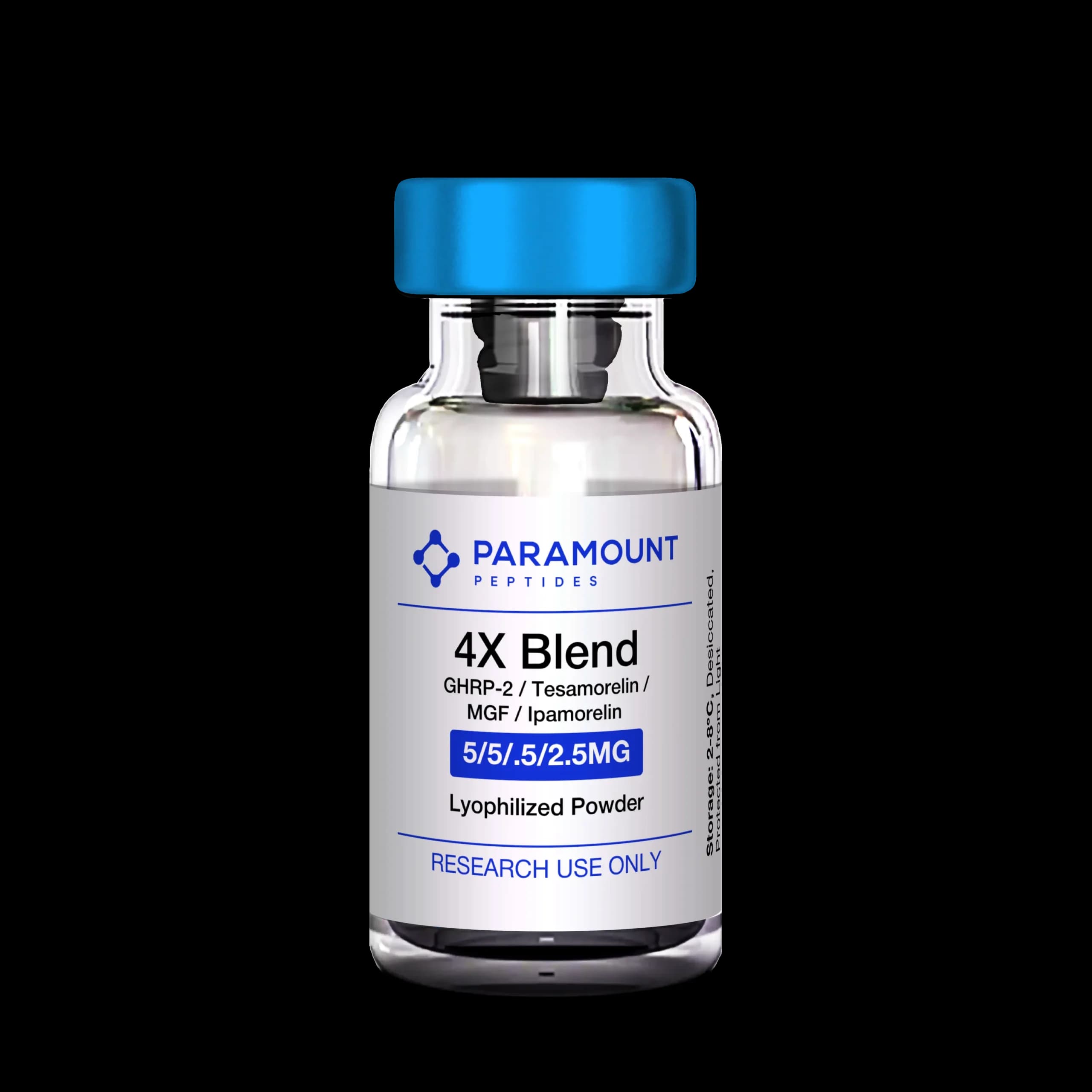 4X Blend GHRP-2 (5mg) / Tesamorelin (5mg) / MGF (500mcg) / Ipamorelin (2.5mg) Research Blend