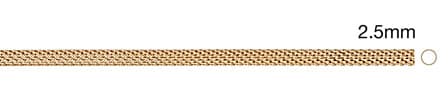 Round Brass Mesh Chain BRA600