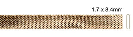 Folded Brass Mesh Chain BRA619