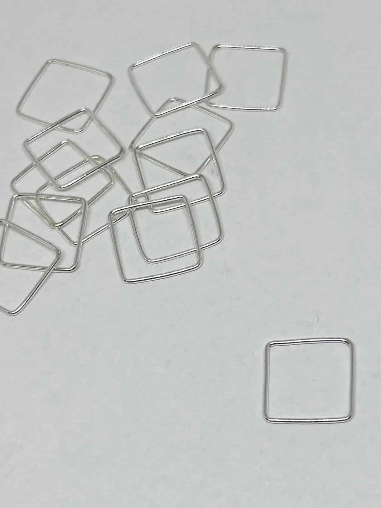 Sterling Silver 14.9mm Square